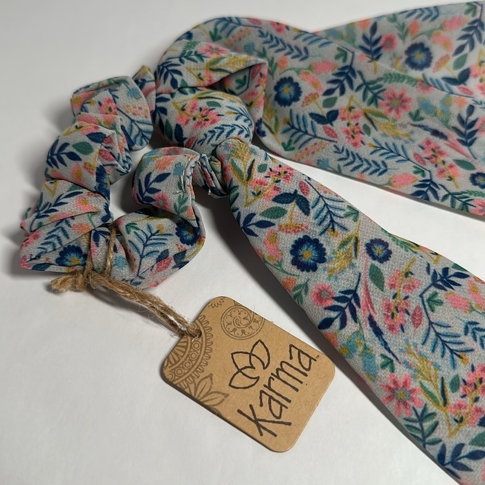 Karma Scrunchie and Scarf Set - #1051 - Picture 2 of 3